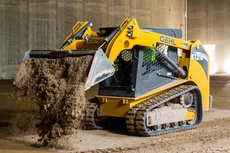 Excavator machinery on job site