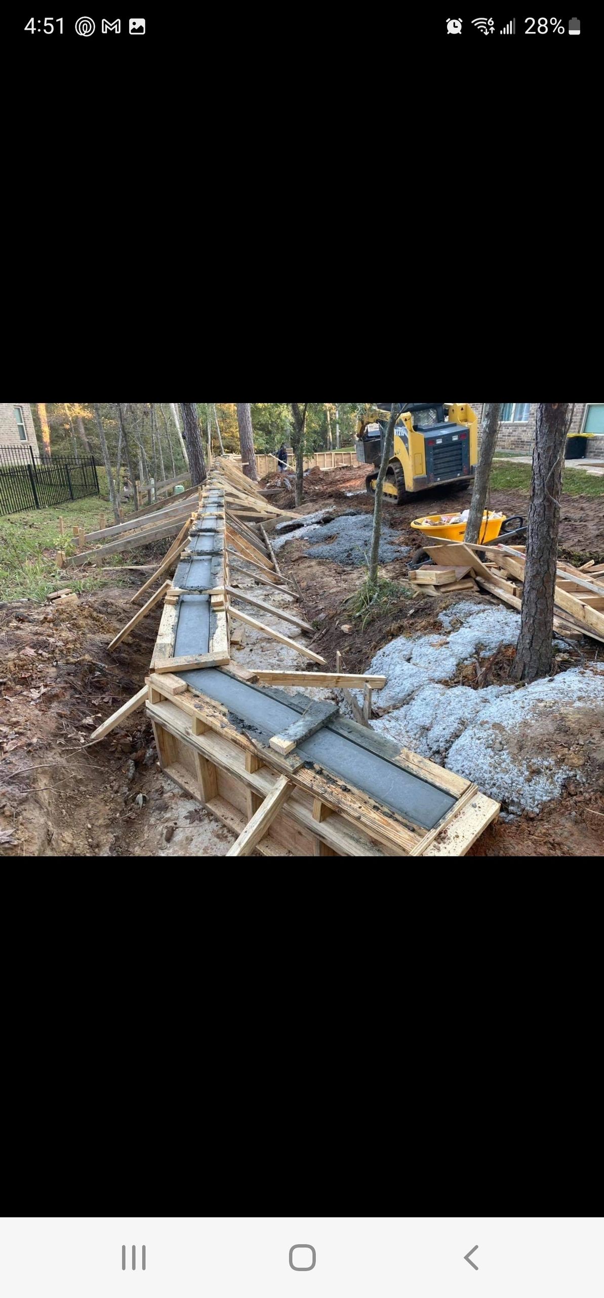 Tiered stone retaining wall